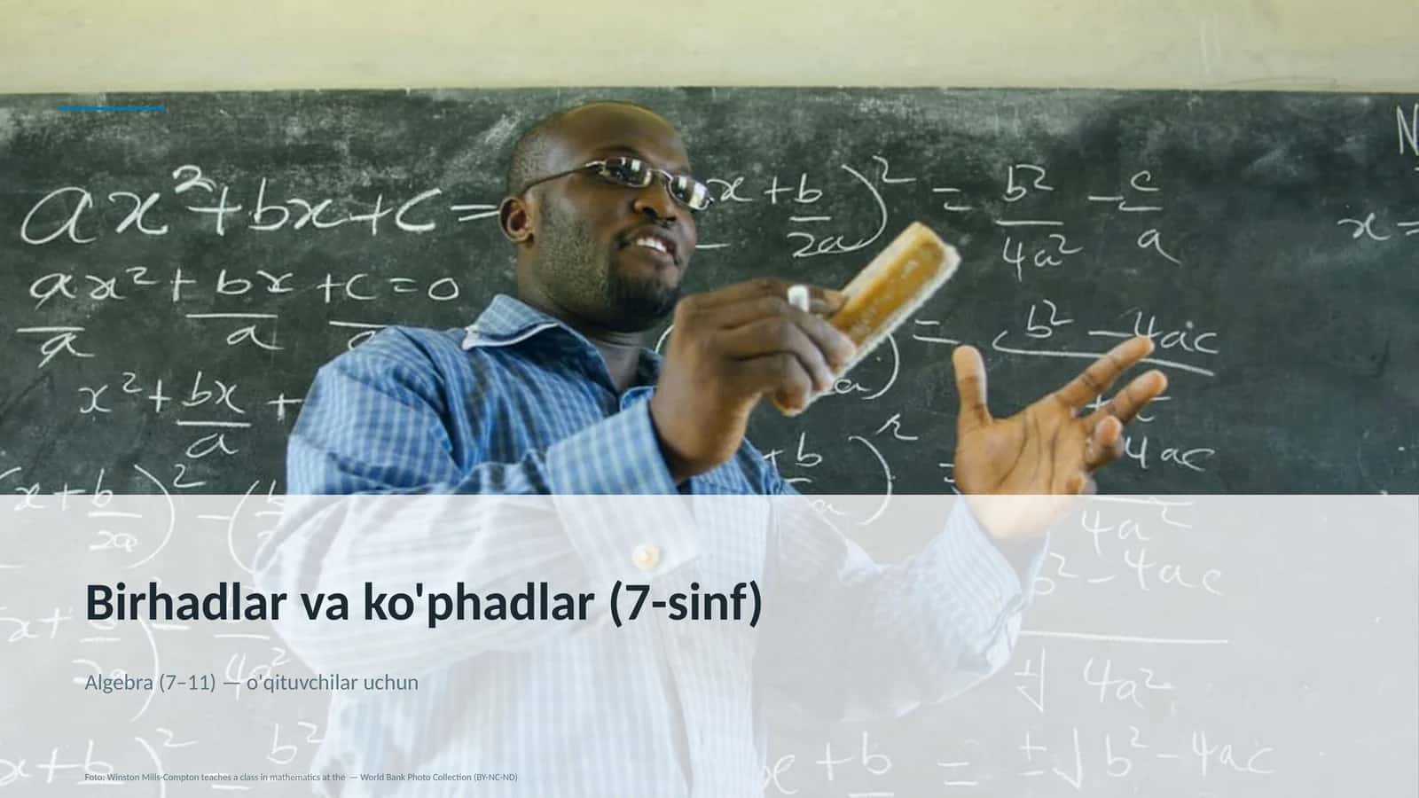 Birhadlar va ko'phadlar (7-sinf) 1