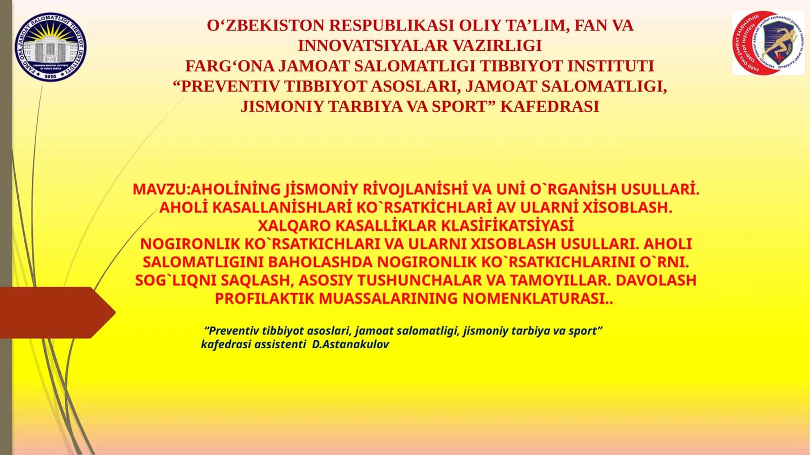 AHOLİNİNG JİSMONİY RİVOJLANİSHİ VA UNİ O`RGANİSH USULLARİ 1