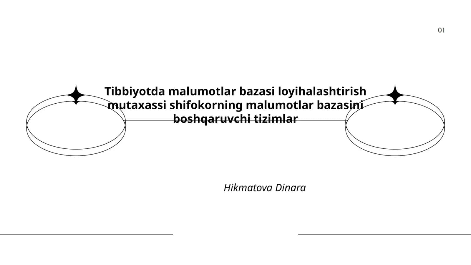 Tibbiyotda malumotlar bazasi loyihalashtirish mutaxassi shifokorning malumotlar bazasini boshqaruvchi tizimlar 1