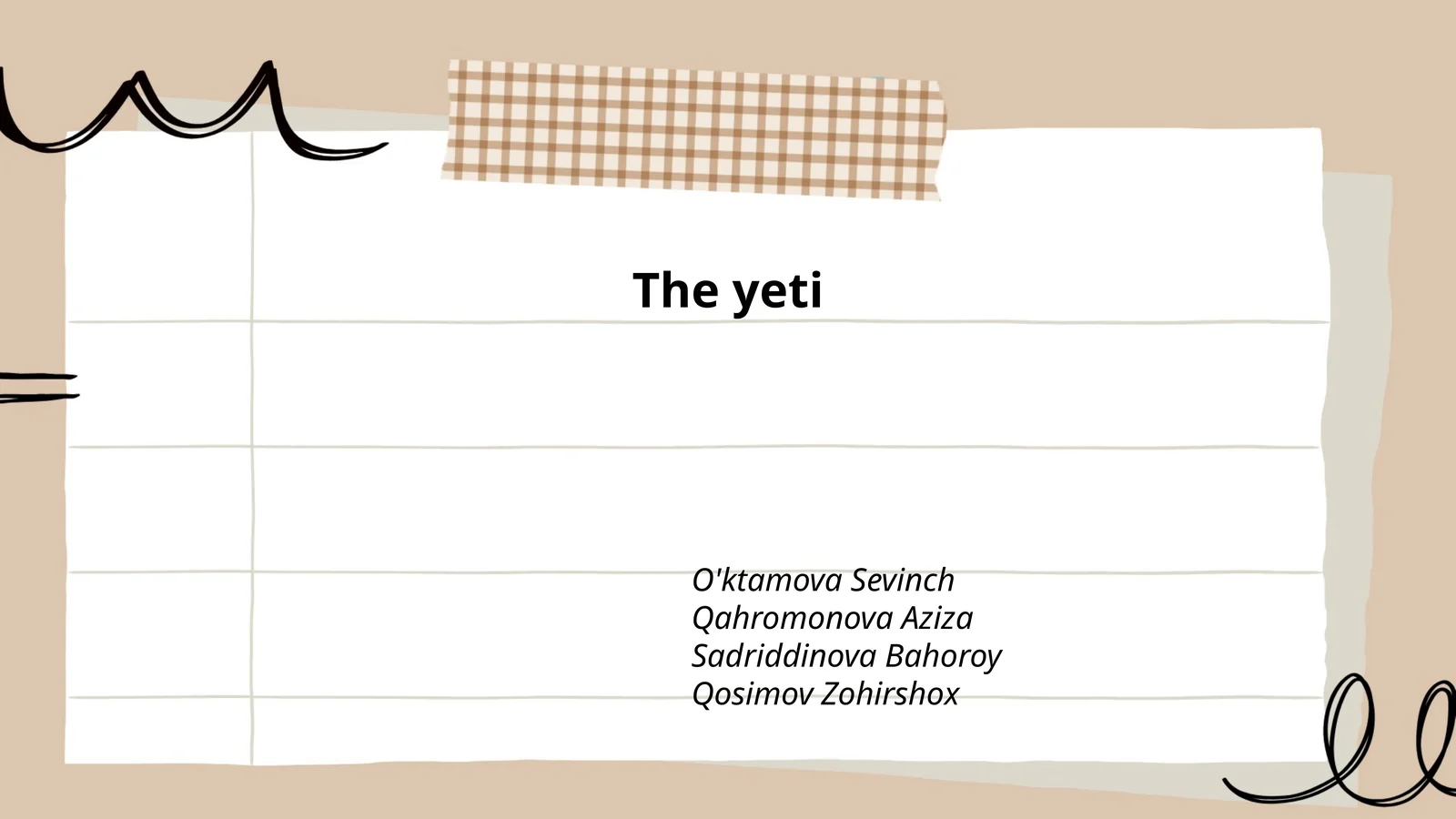 The Yeti 1