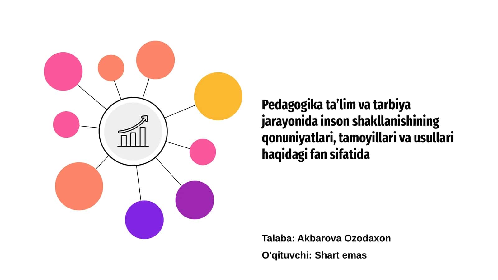 Pedagogika taʼlim va tarbiya jarayonida inson shakllanishining qonuniyatlari, tamoyillari va usullari haqidagi fan sifatida 1