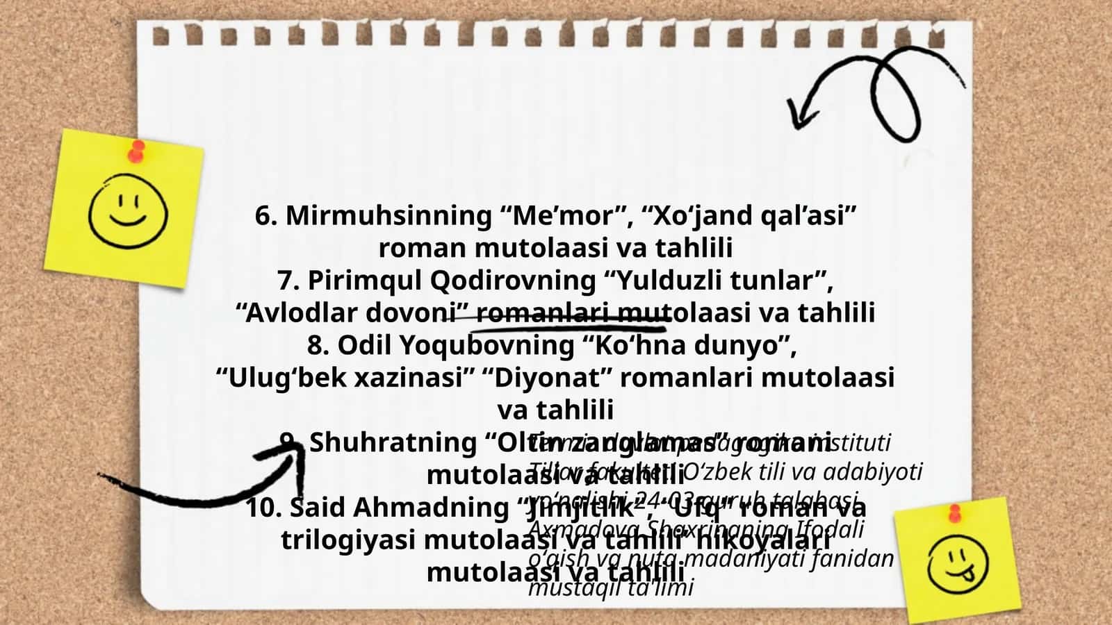Ifodali oʻqish va nutq madaniyati fanidan mustaqil ta'limi 1