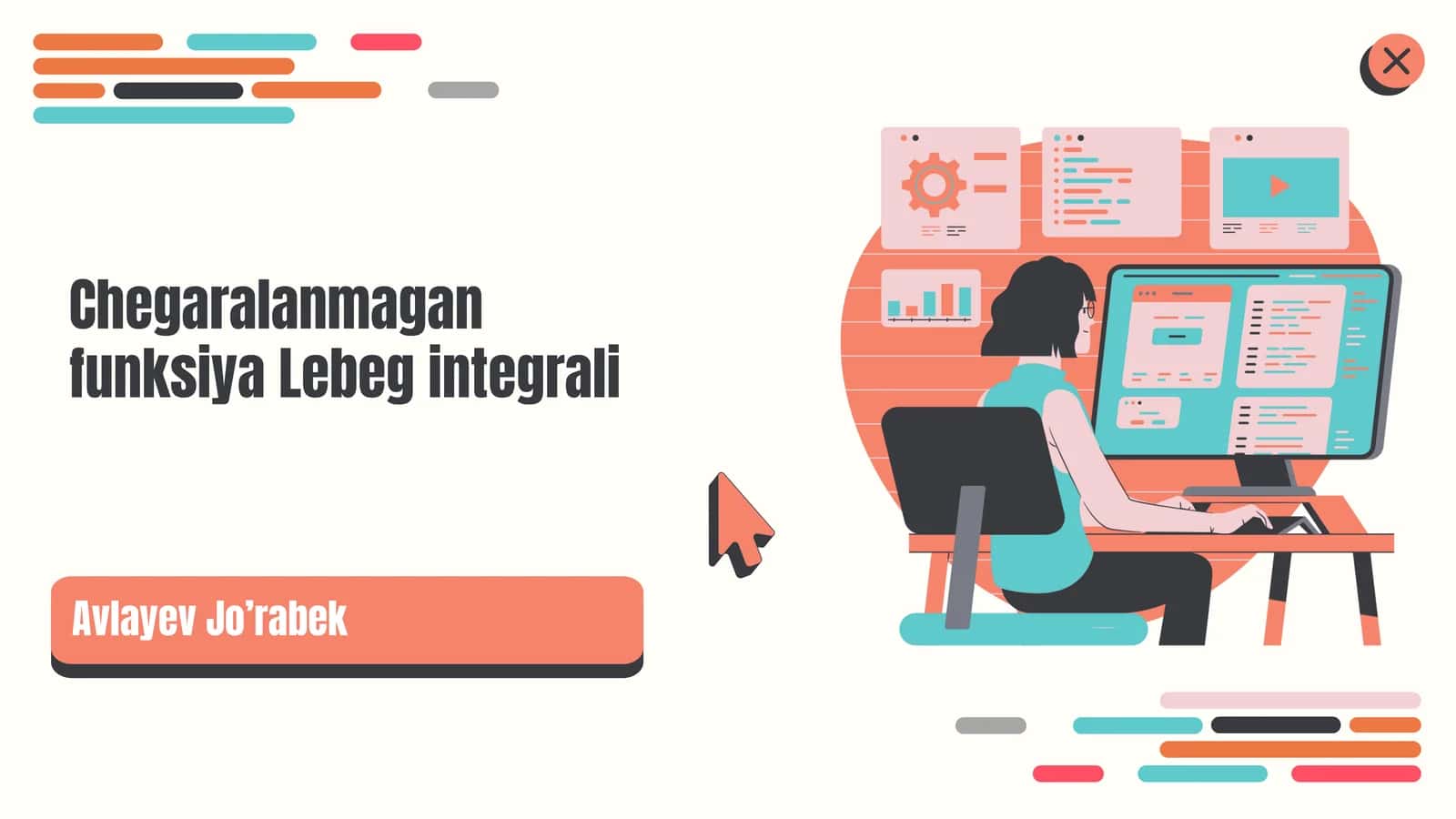 Chegaralanmagan funksiya Lebeg integrali 1