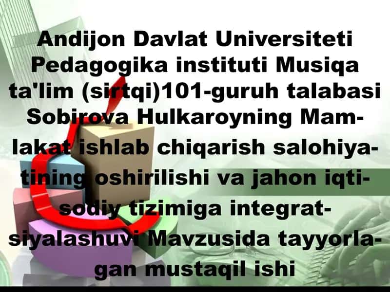 Iqtisodiyotni modernizatsiyalashtirish 1