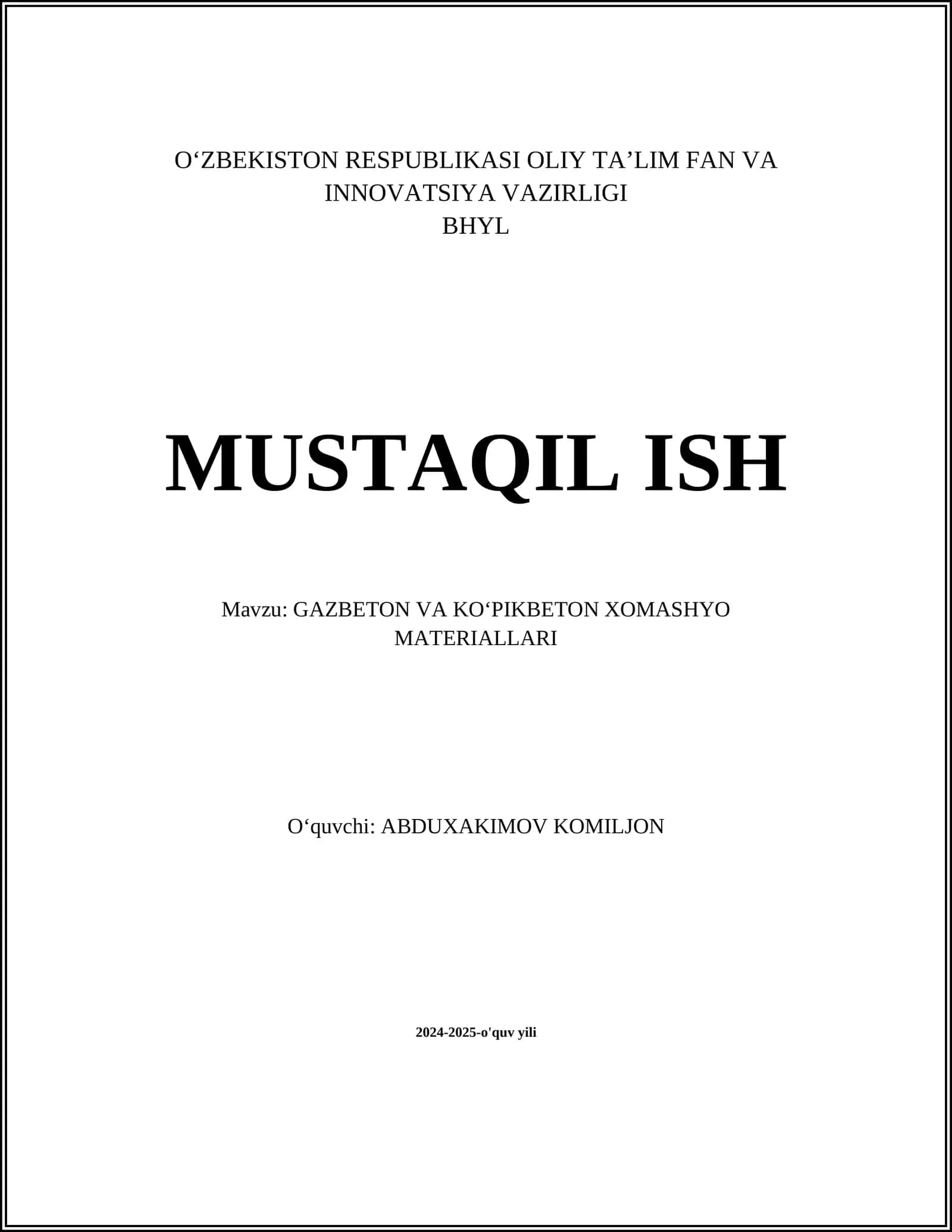 GAZBETON VA KOʻPIKBETON XOMASHYO MATERIALLARI 1