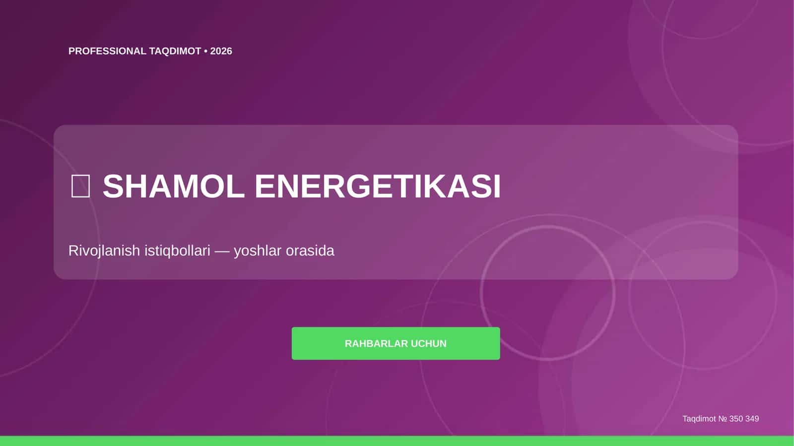 SHAMOL ENERGETIKASI 1