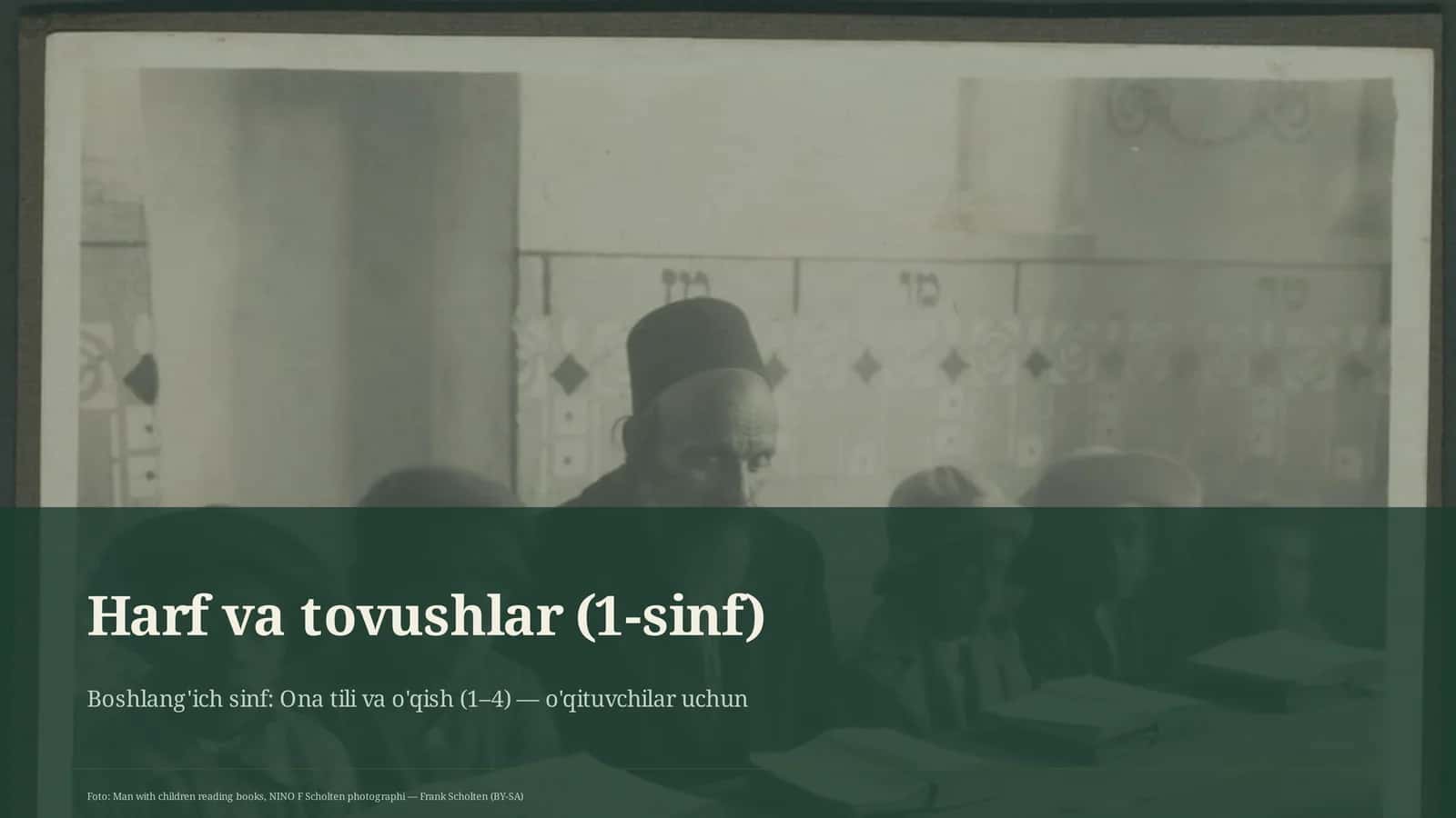 Harf va tovushlar (1-sinf) 1