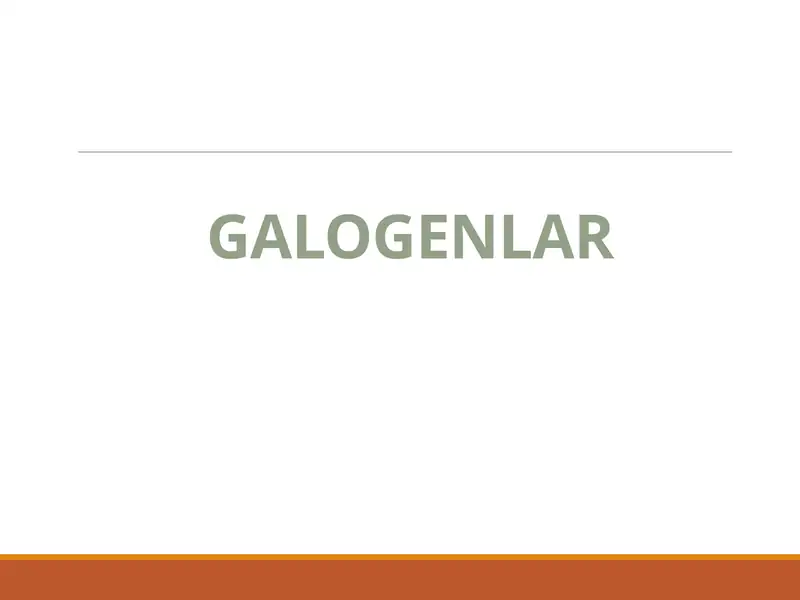 GALOGENLAR 1