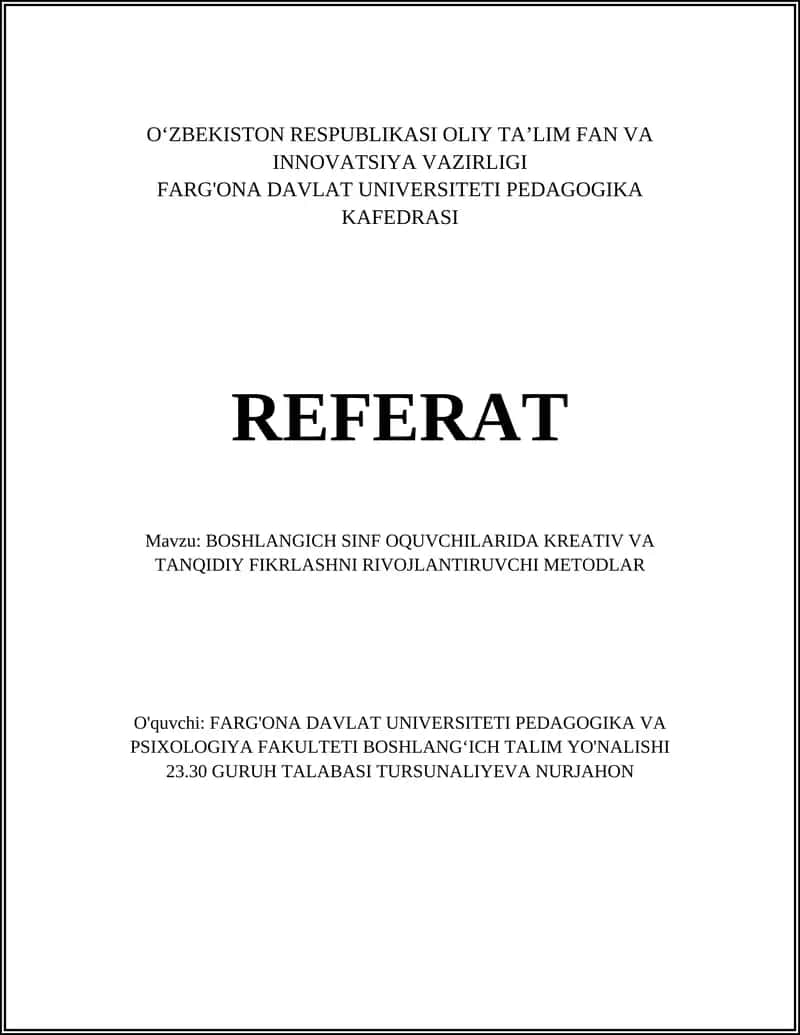 Oʻyin metodlari orqali ijodiy fikrlashni rivojlantirish 1