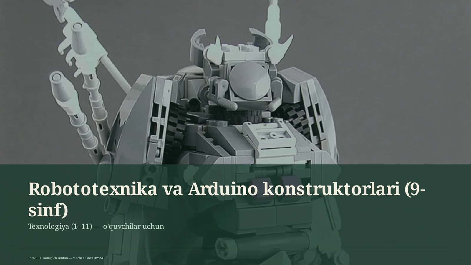 Robototexnika va Arduino konstruktorlari (9-sinf) 1