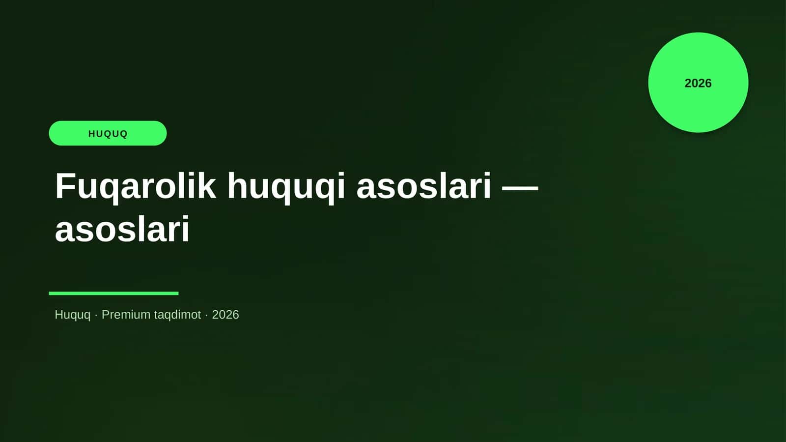 Fuqarolik huquqi asoslari — asoslari 1