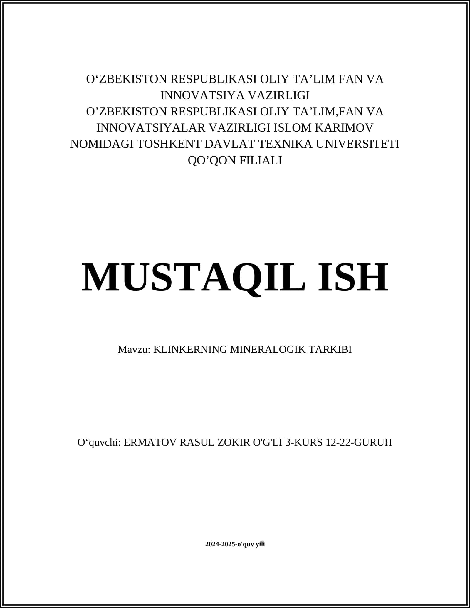 KLINKERNING MINERALOGIK TARKIBI 1