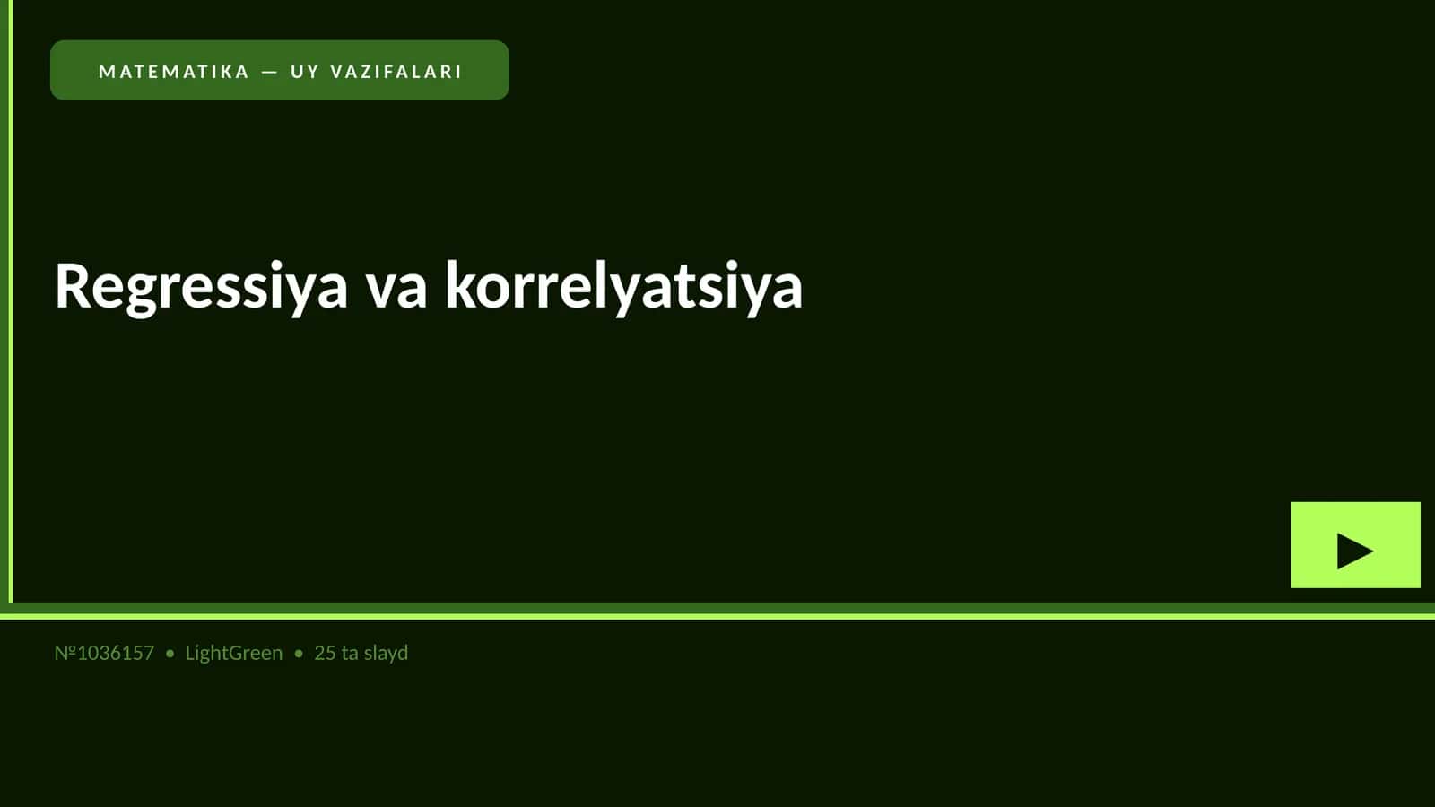 MATEMATIKA — UY VAZIFALARI 1