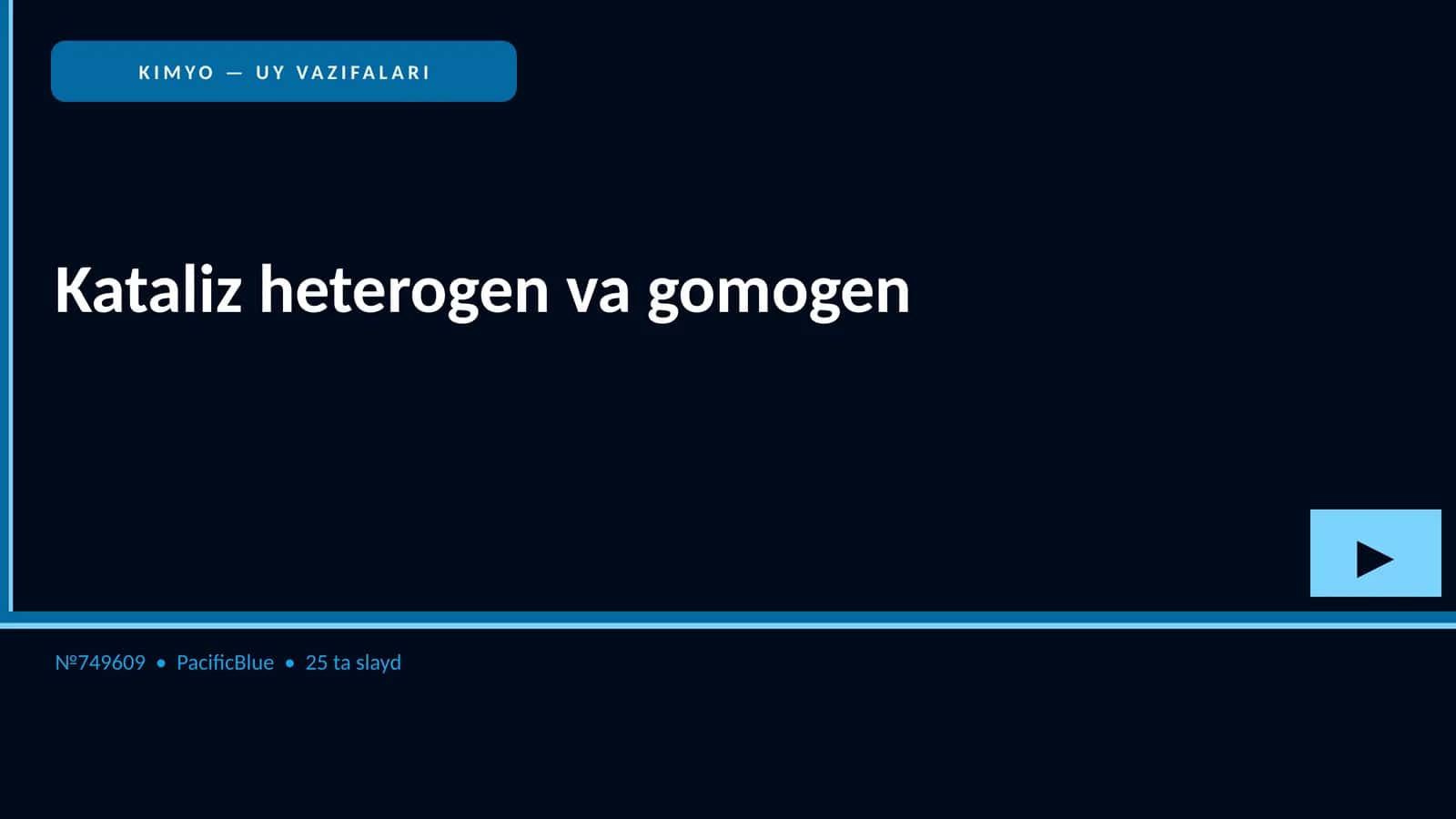 KIMYO — UY VAZIFALARI 1