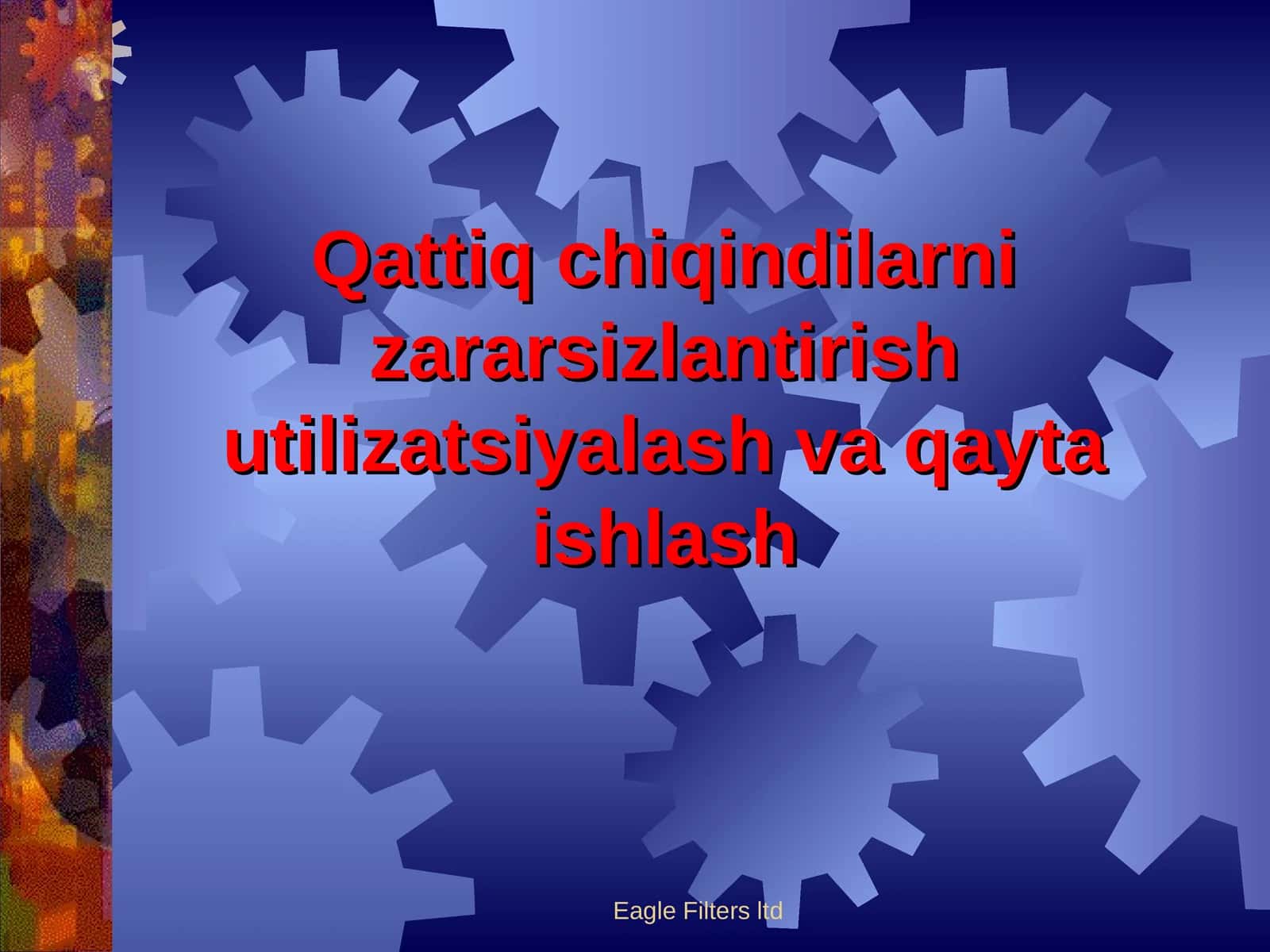 Qattiq chiqindilarni zararsizlantirish utilizatsiyalash va qayta ishlash 1