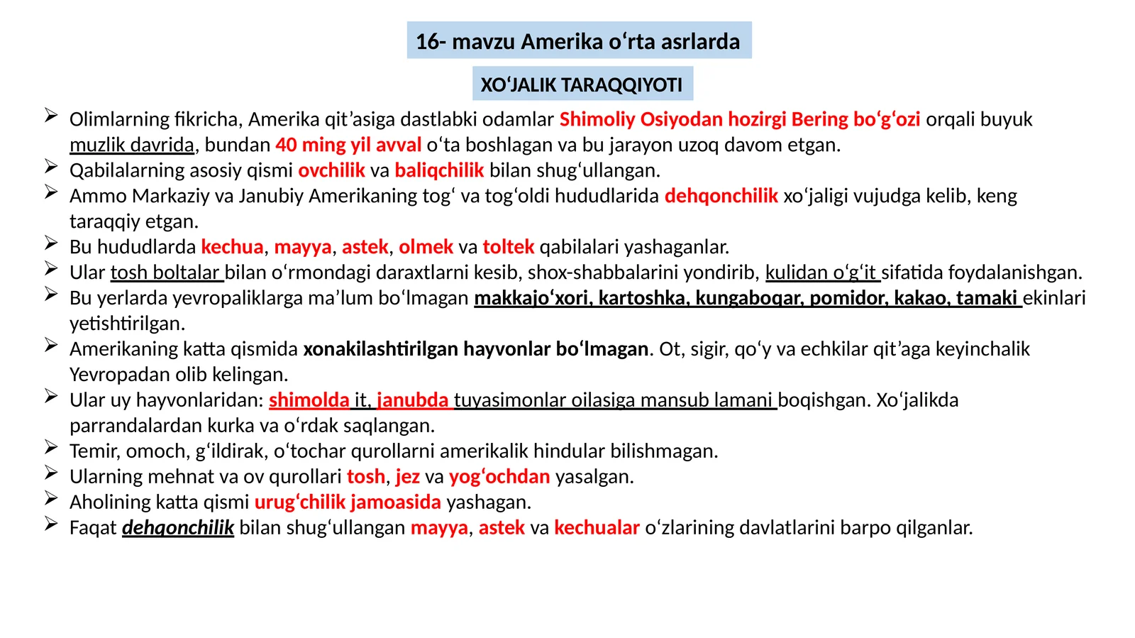 Amerika o‘rta asrlarda 1