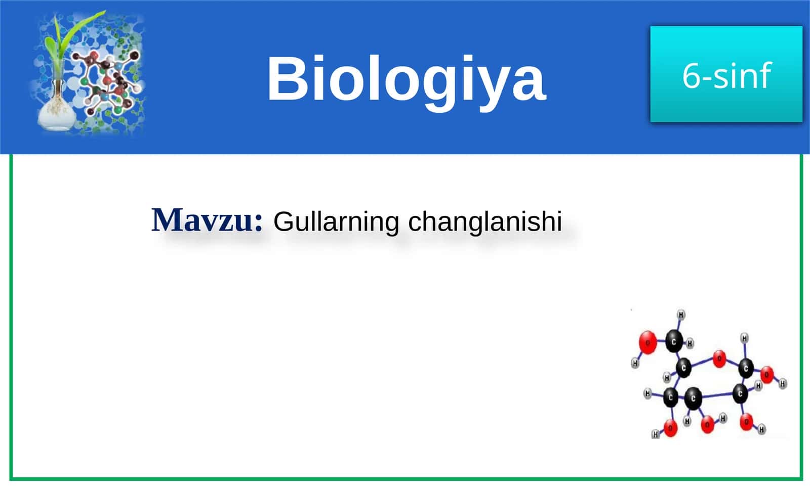 Gullarningchanglanishi 1