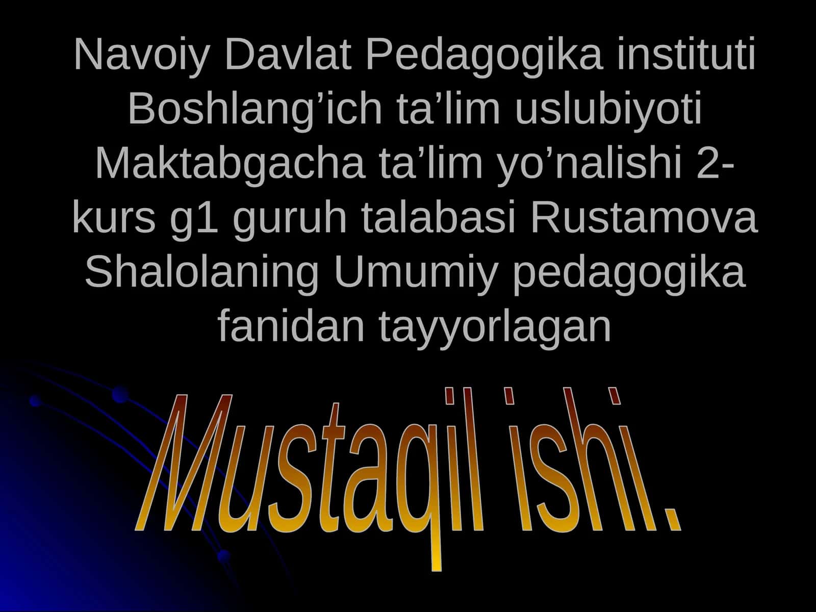 Navoiy Davlat Pedagogika Instituti Boshlang’ich Ta’lim Uslubiyoti 1