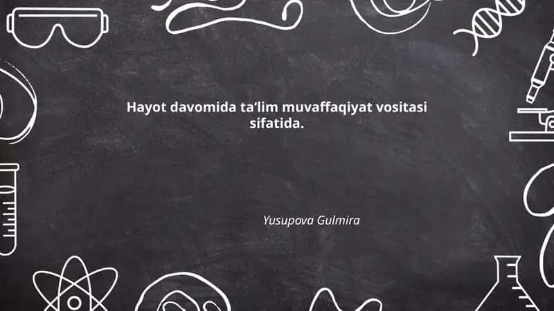 Hayot davomida ta'lim muvaffaqiyat vositasi sifatida 1