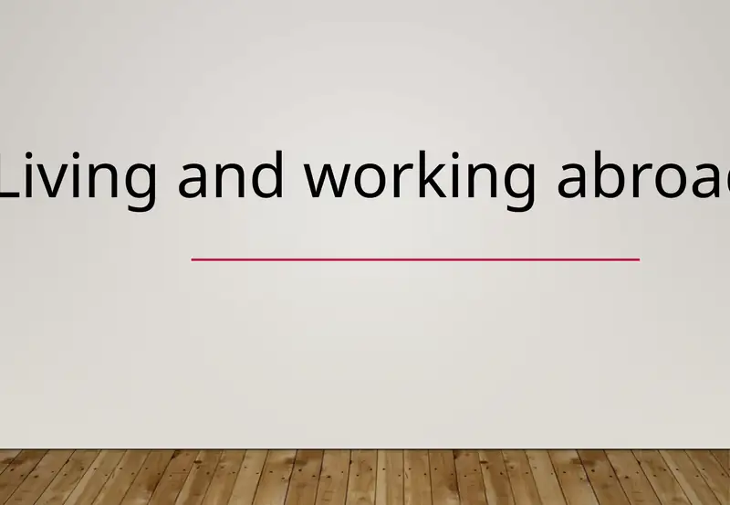 Living and working abroad 1