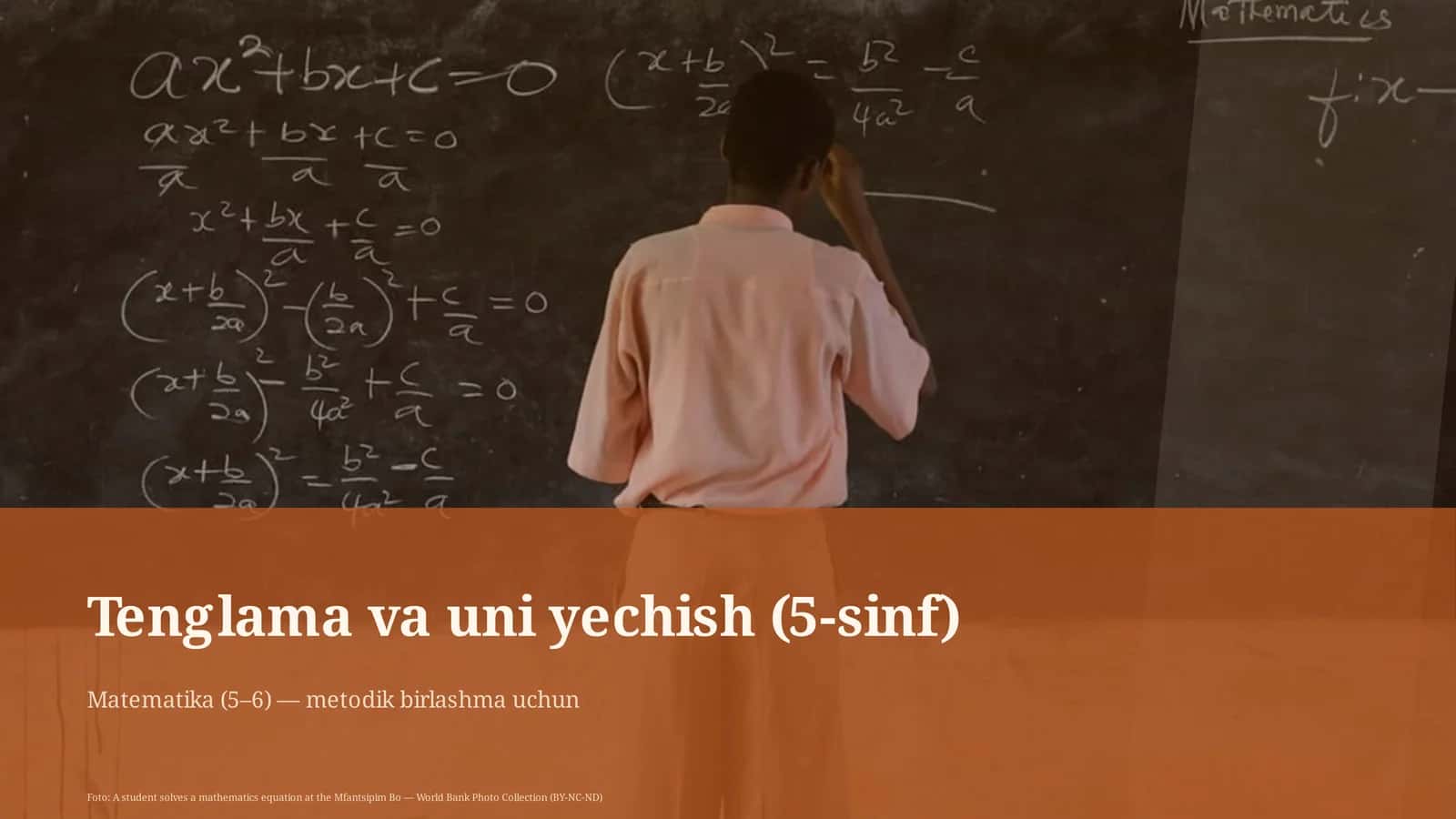 Tenglama va uni yechish (5-sinf) 1