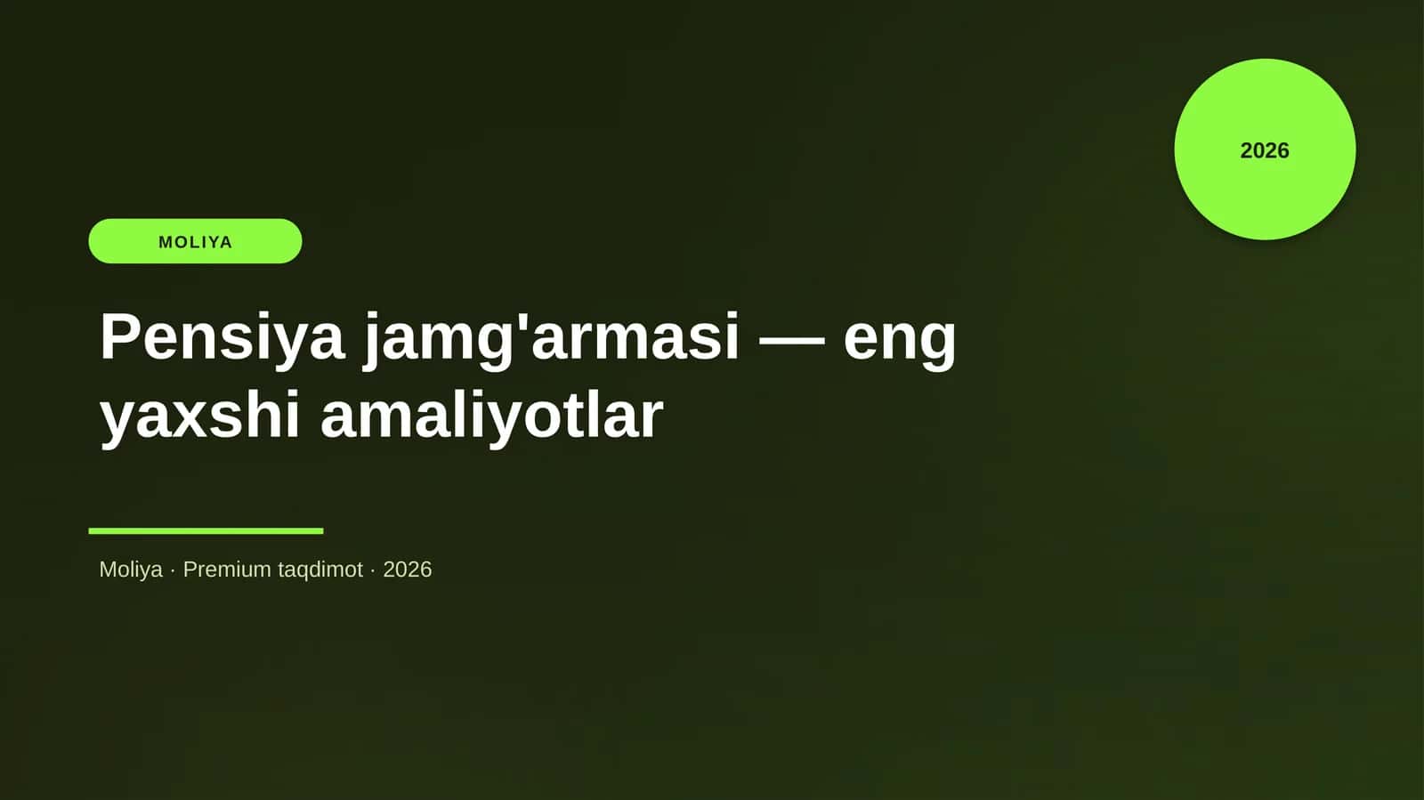 Pensiya jamg'armasi — eng yaxshi amaliyotlar 1