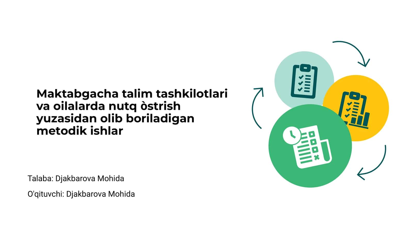 Maktabgacha talim tashkilotlari va oilalarda nutq òstrish yuzasidan olib boriladigan metodik ishlar 1