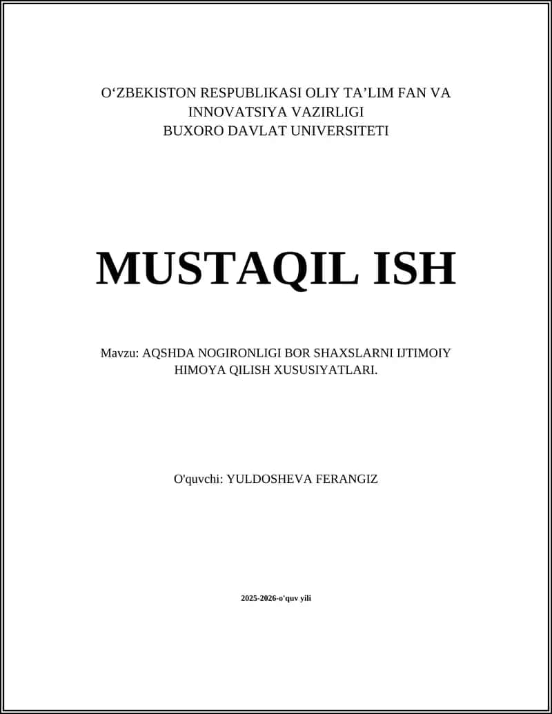 AQSHda Nogironligi Bor Shaxslarni Ijtimoiy Himoya Qilish Xususiyatları 1