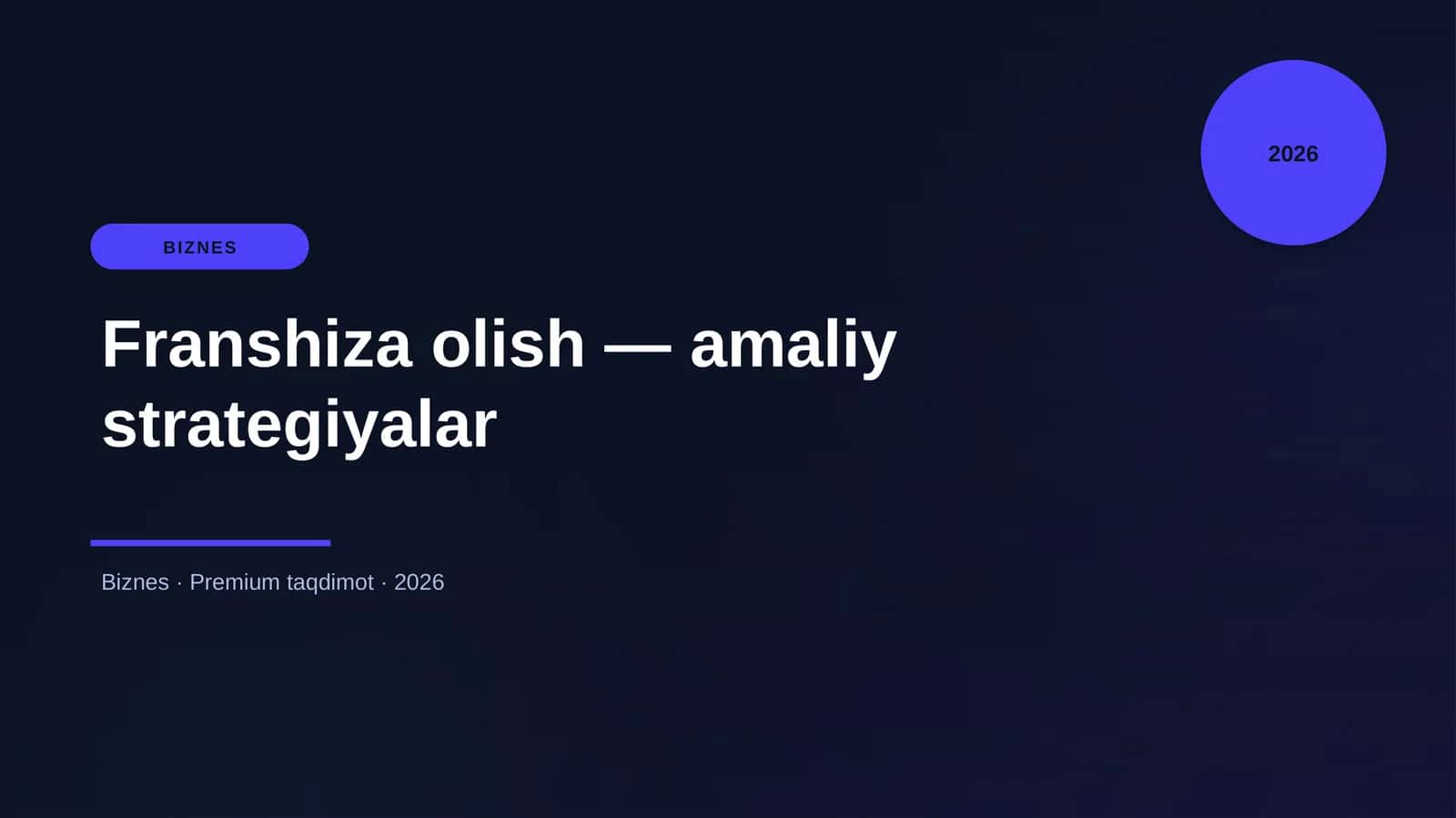 Franshiza olish — amaliy strategiyalar 1