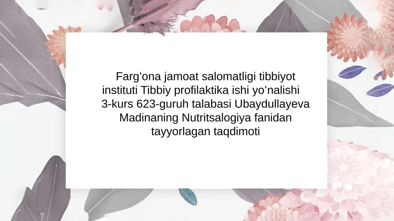 Fosfororganik birikmalar bilan ishlovchilar uchun profilaktik ratsion tuzish 1