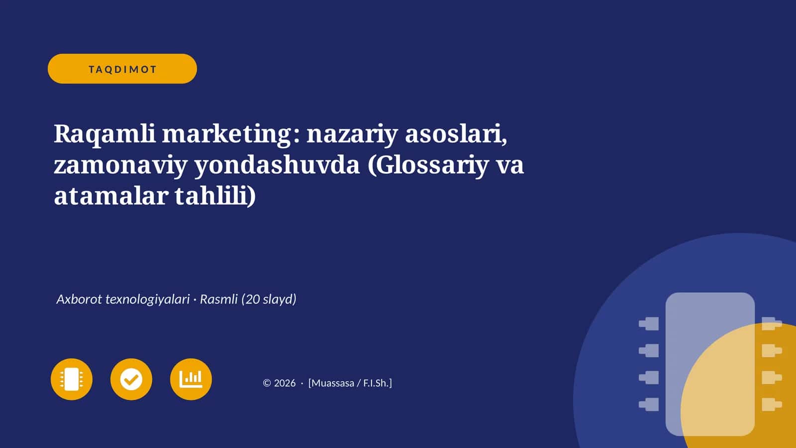 Raqamli marketing: nazariy asoslari, zamonaviy yondashuvda (Glossariy va atamalar tahlili) 1