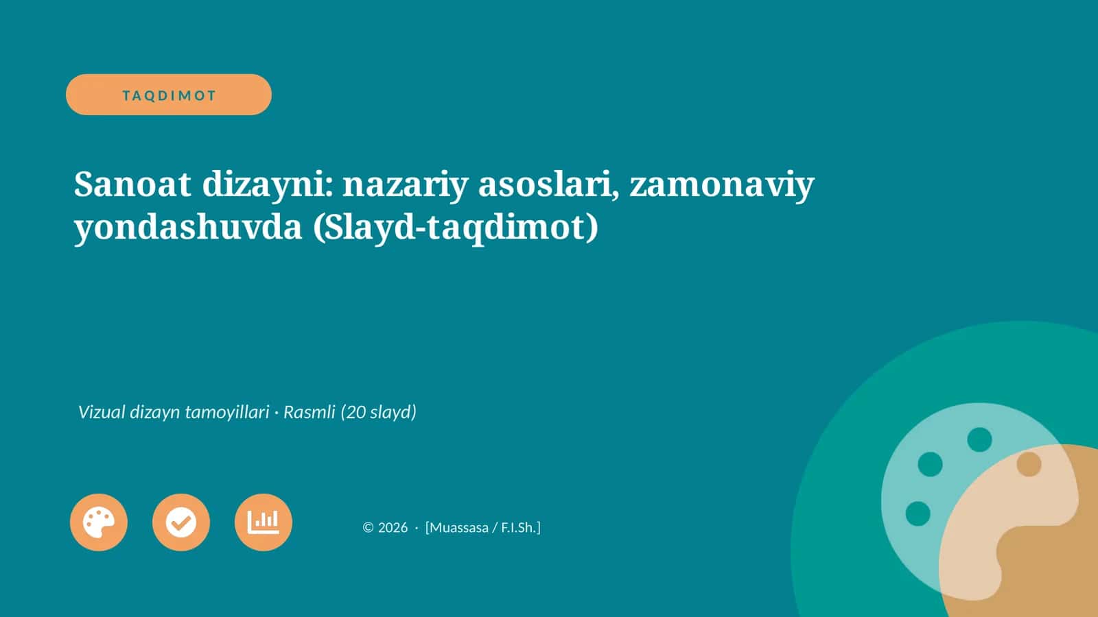 Sanoat dizayni: nazariy asoslari, zamonaviy yondashuvda (Slayd-taqdimot) 1