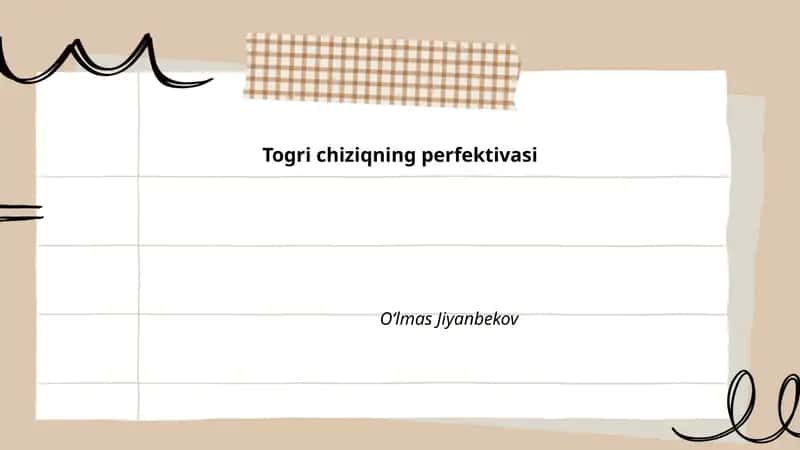 To'g'ri chiziqning perpendikulyarligi: ta'rif va asosiy xususiyatlar 1