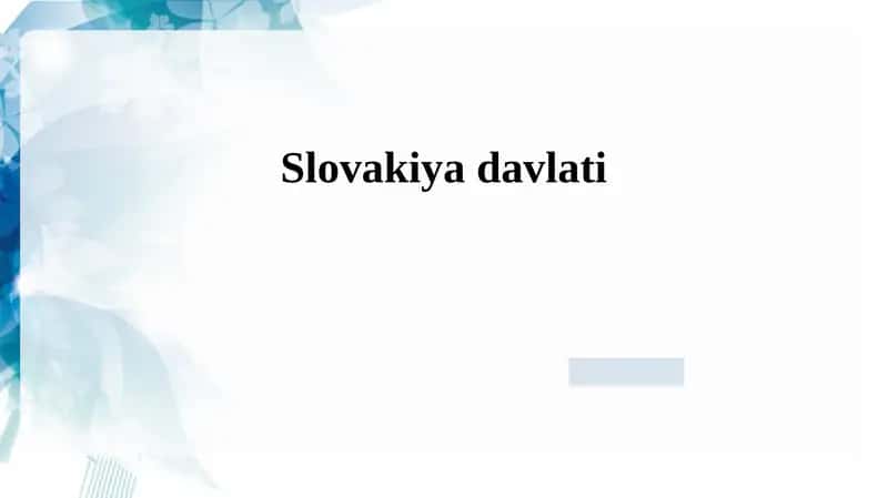 Slovakiya davlati 1