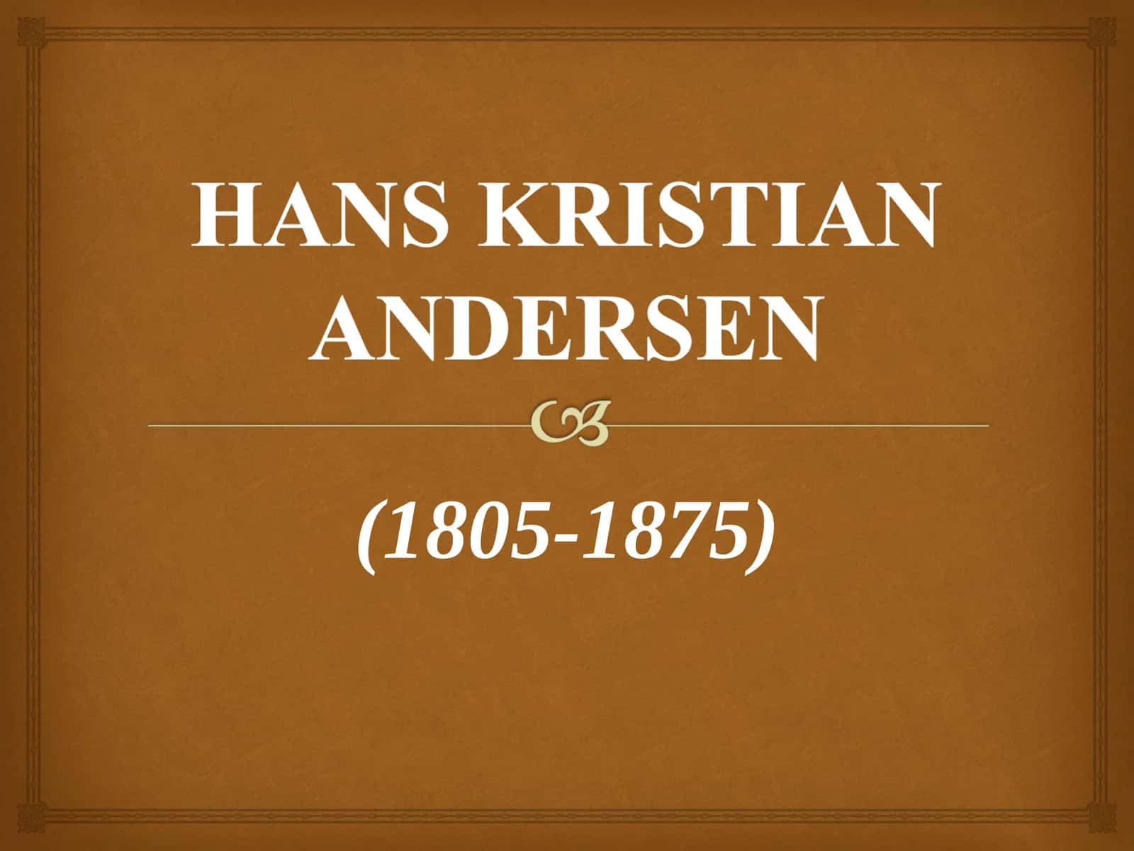 Andersenning hayoti 1