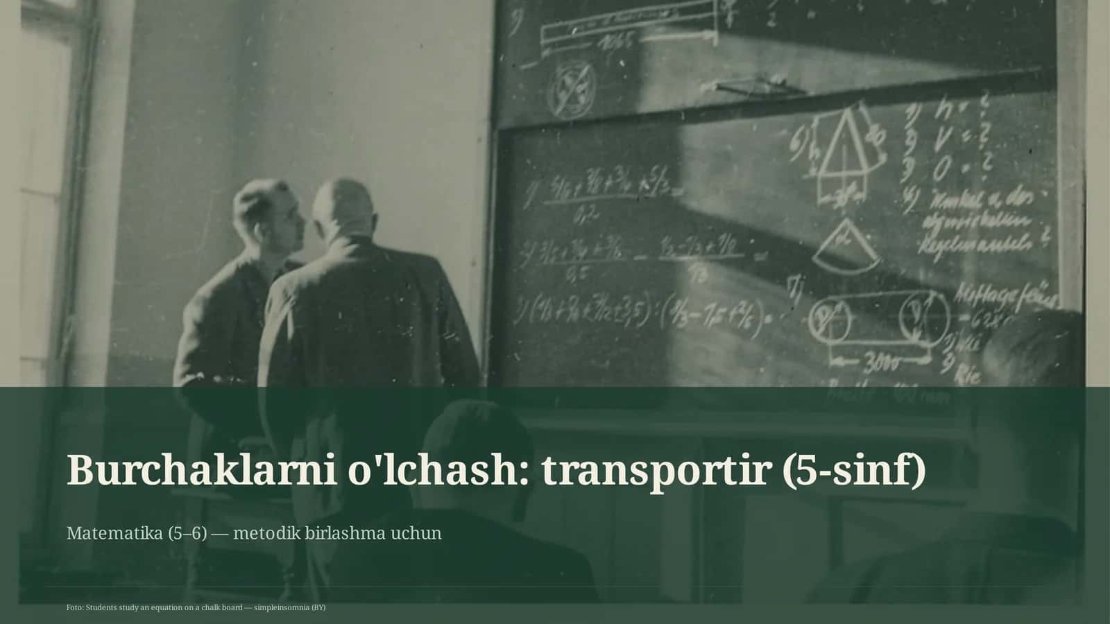 Burchaklarni o'lchash: transportir (5-sinf) 1