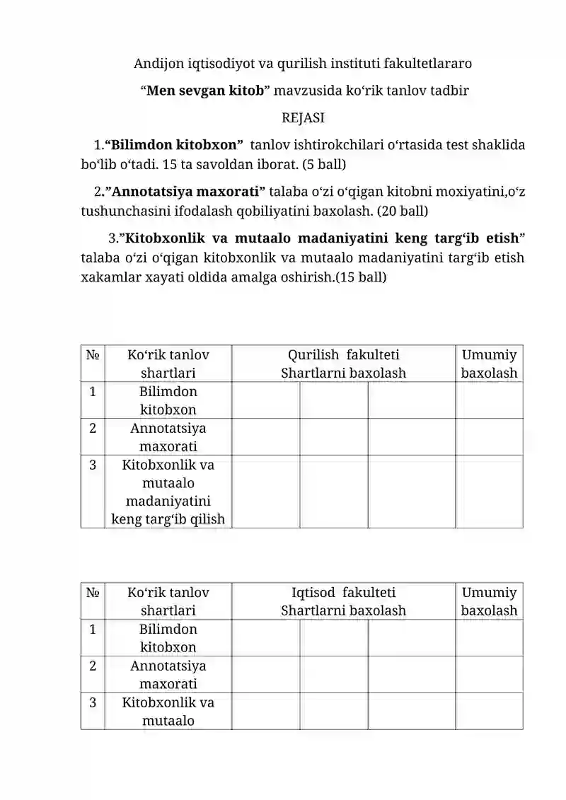 Men sevgan kitob