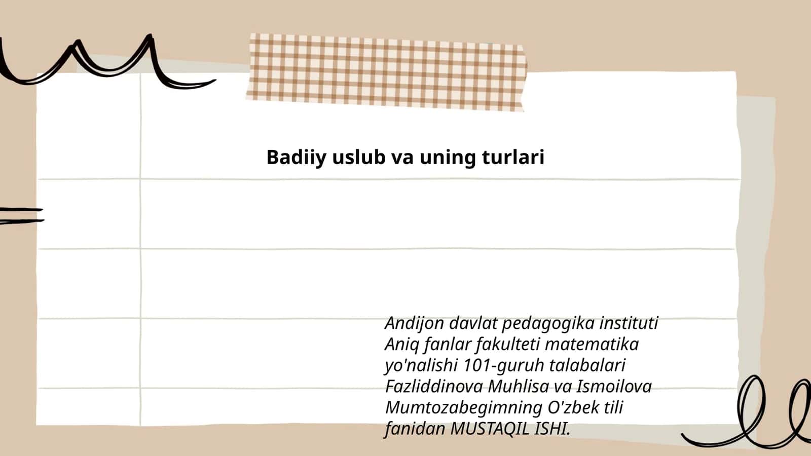 Badiiy uslub va uning turlari 1