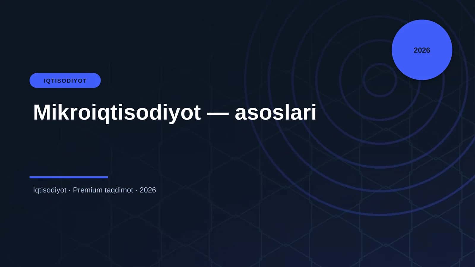 Mikroiqtisodiyot — asoslari 1