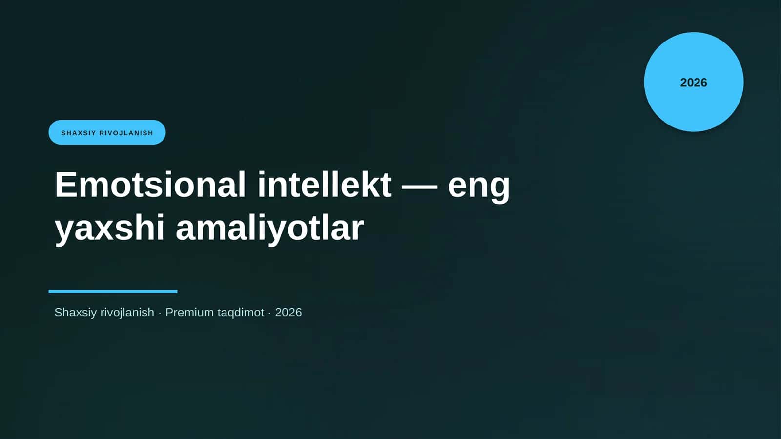 Emotsional intellekt — eng yaxshi amaliyotlar 1
