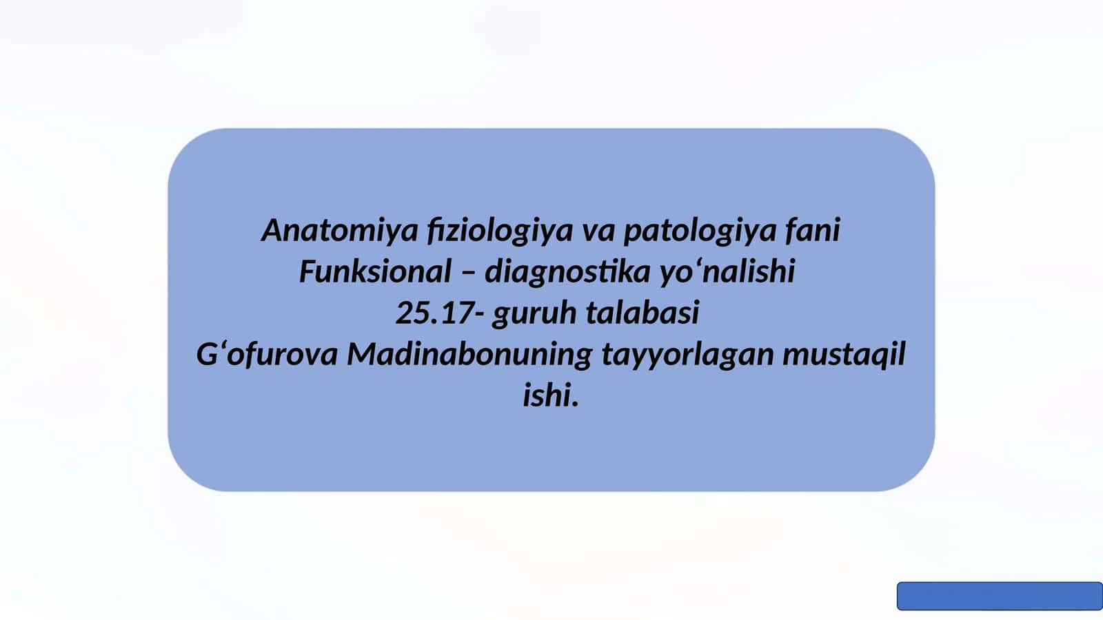 Anatomiya fiziologiya va patologiya fani 1