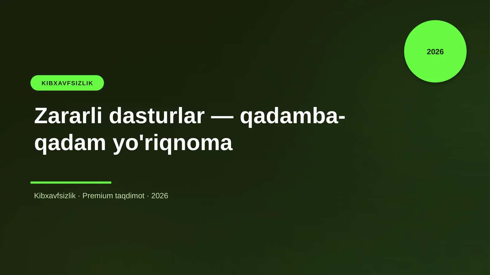 Zararli dasturlar — qadamba-qadam yo'riqnoma 1
