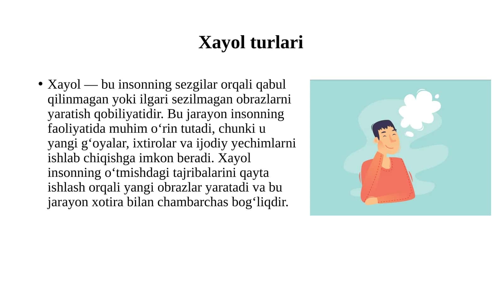 Xayol turlari 1
