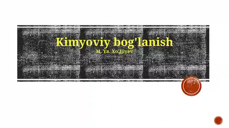 Kimyoviy bog'lanish