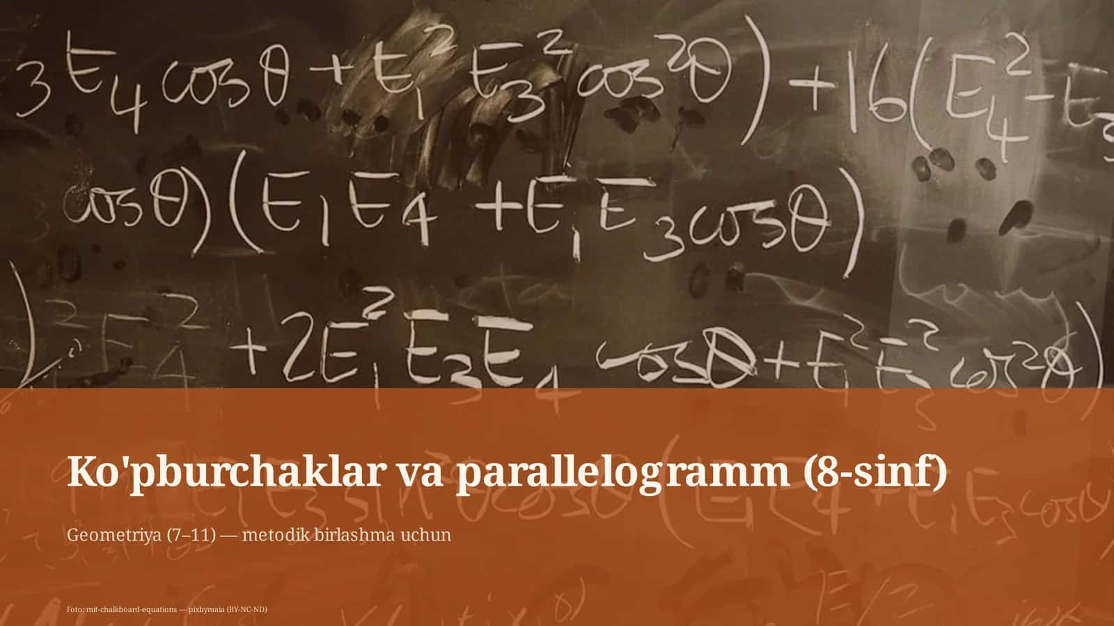 Ko'pburchaklar va parallelogramm (8-sinf) 1