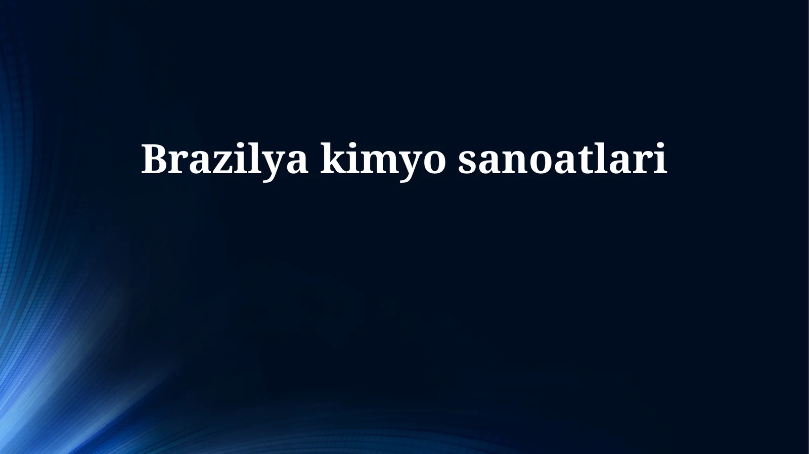 Brazilya kimyo sanoatlari 1