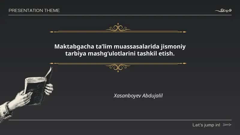 Maktabgacha ta’lim muassasalarida jismoniy tarbiya mashg‘ulotlarini tashkil etish 1