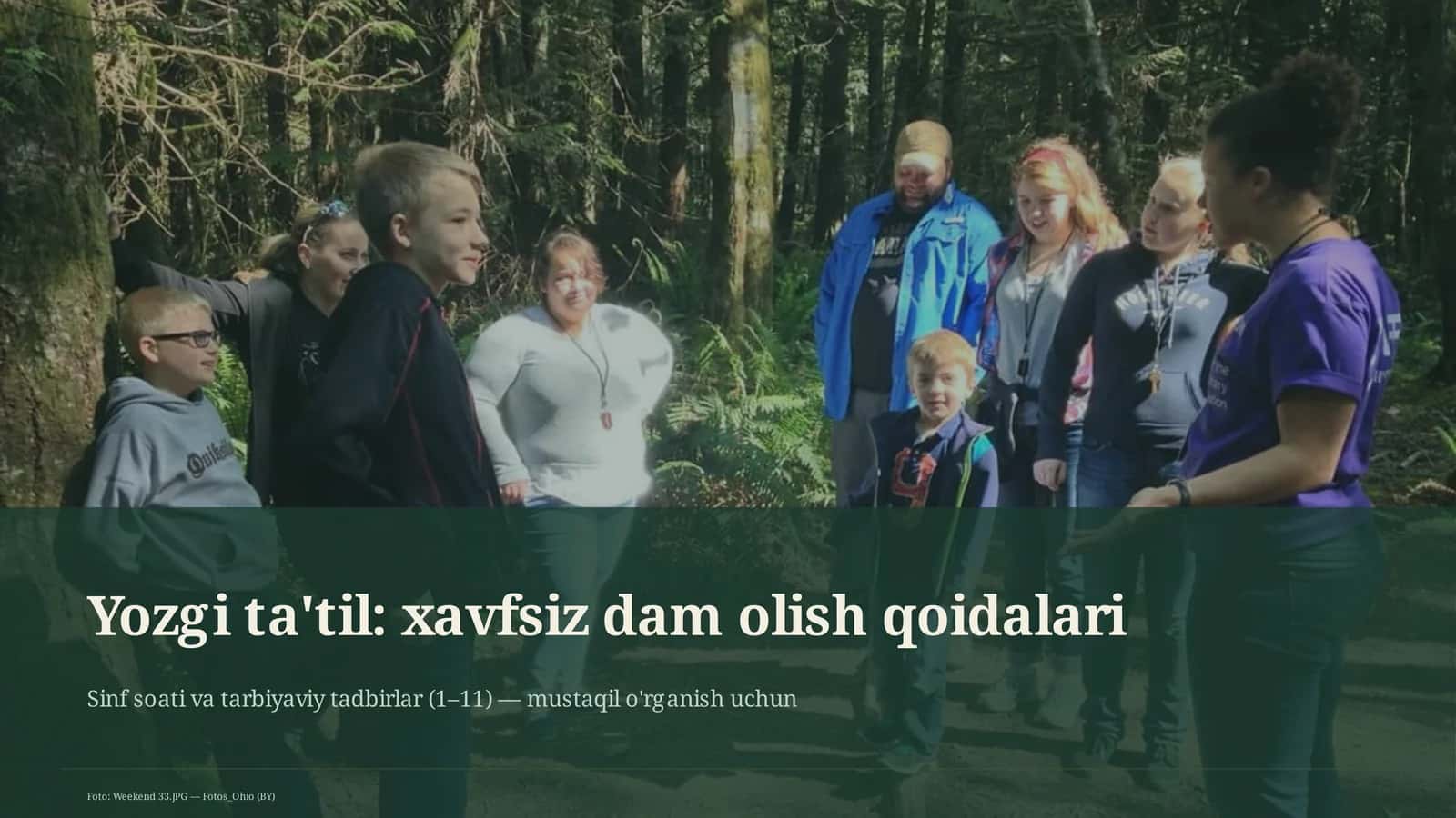 Yozgi ta'til: xavfsiz dam olish qoidalari 1
