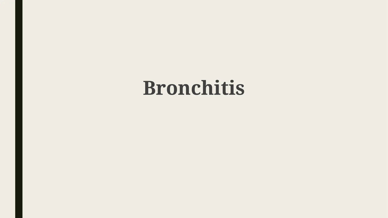 Bronchitis 1