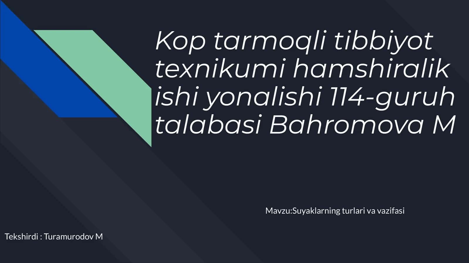 Kop tarmoqli tibbiyot texnikumi 1